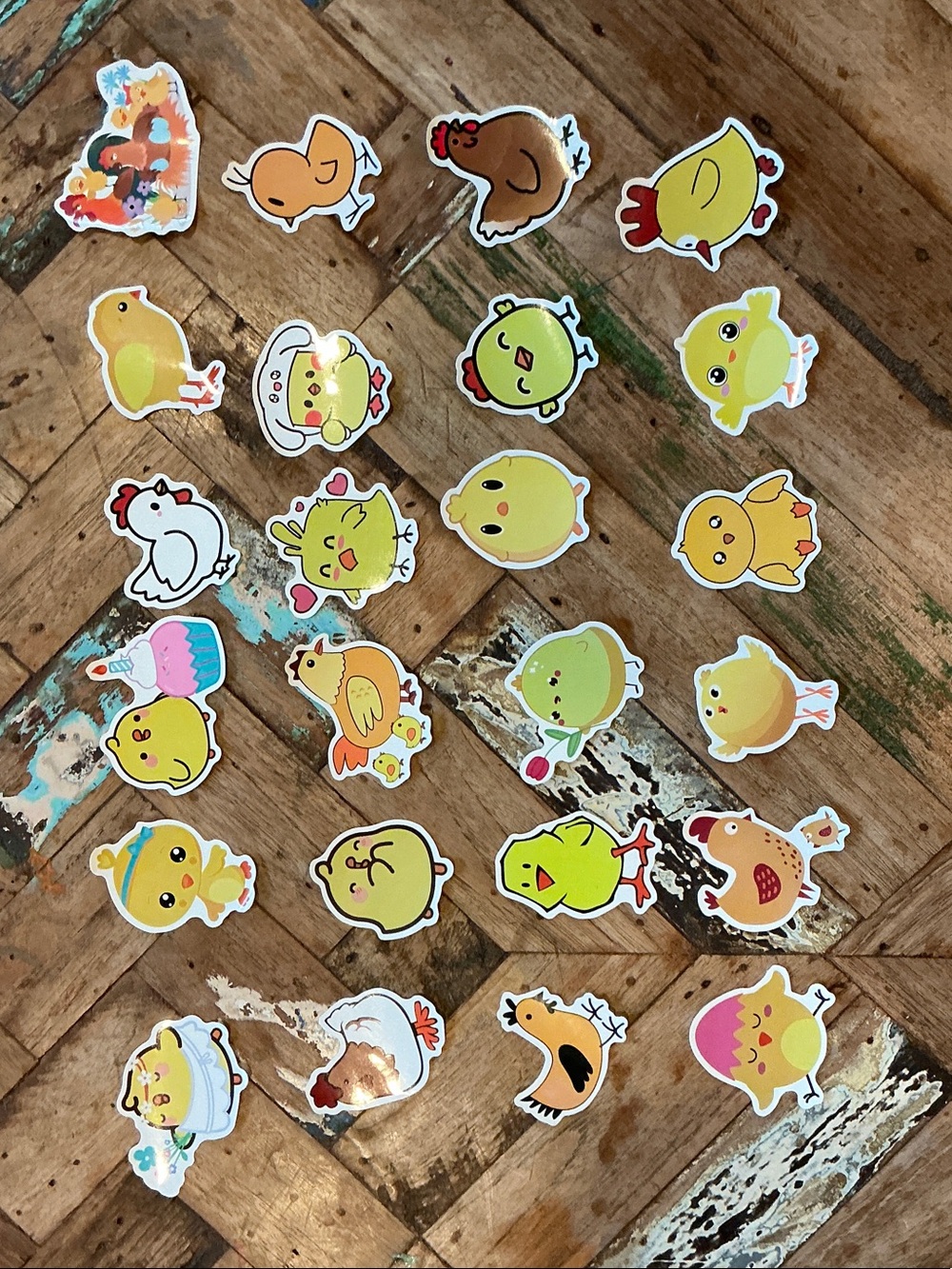 24 pc Cute Chicken stickers